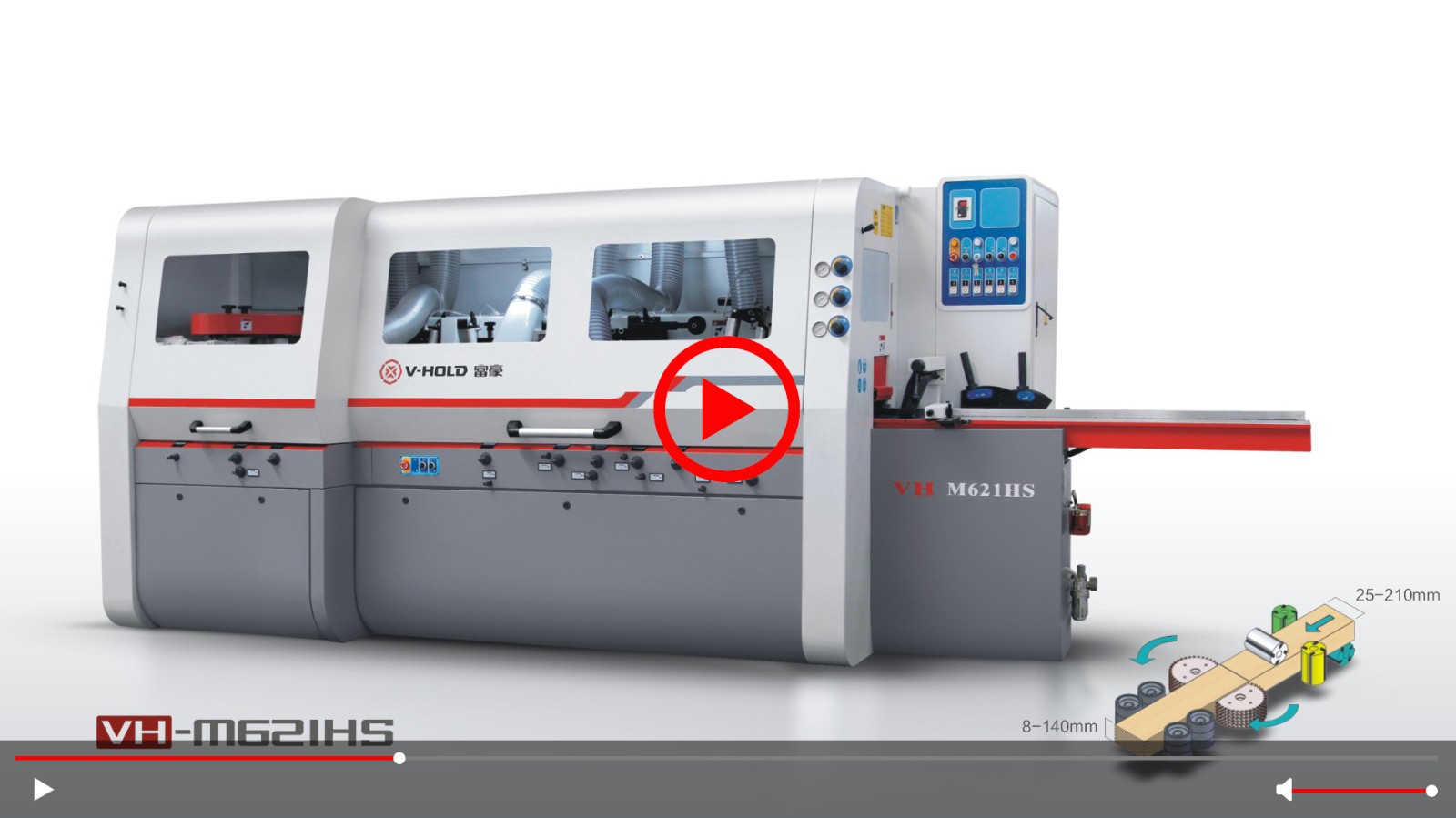 V-hold Machinery Professional 4 sided planer moulder supply for HDF-10